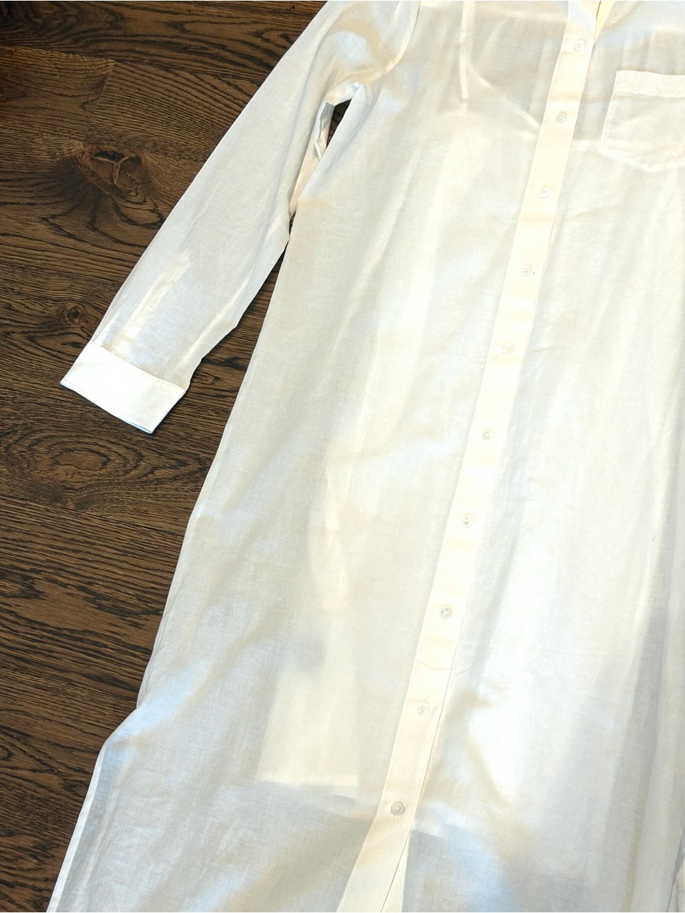 Jenni Kayne Capri Caftan White Long Sleeve Dress - Picture 4 of 9